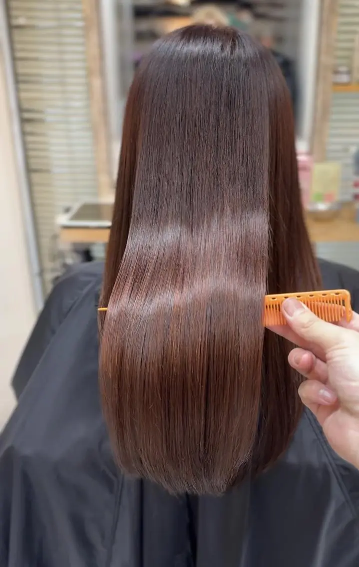 ロング 髪質改善 カット 縮毛矯正 トリートメント a-o 鎌倉のヘアスタイル