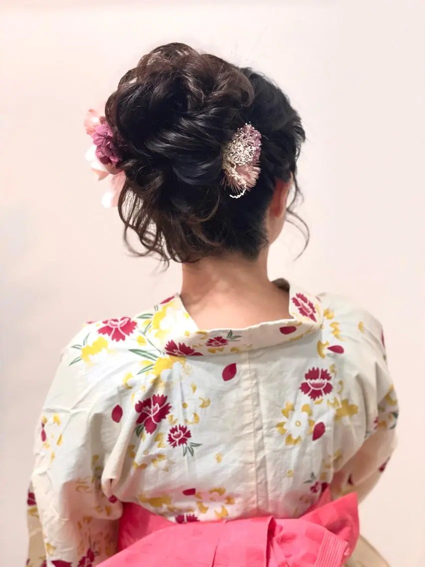 ヘアアレンジ 着付け 鷲見 望のヘアスタイル