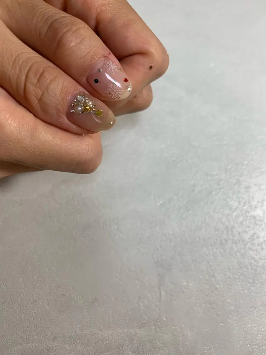 ネイル 冬ネイル クリスマス SAKU nail 作島茜のネイルデザイン