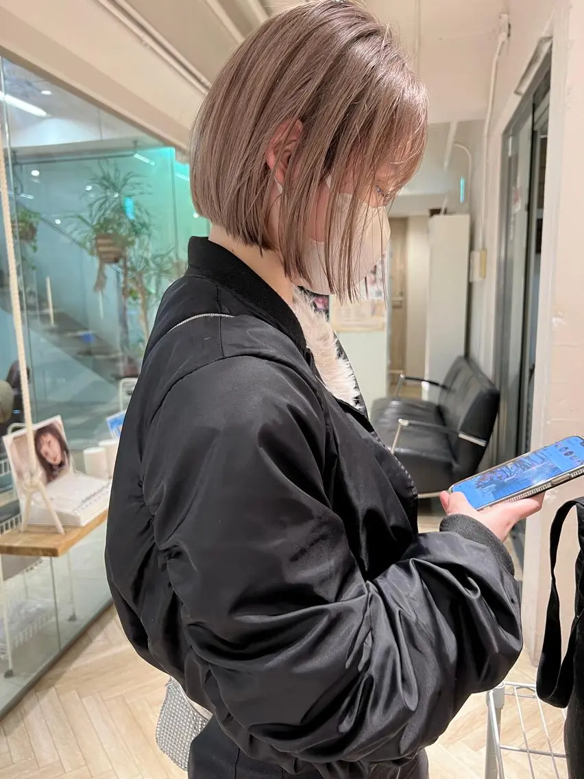ショート カラー ヘアアレンジ ベージュカラー ミルクティーベージュ カット ヘアカラー トリートメント 🌿ショート🌿 パーマ🌿淳平のヘアスタイル