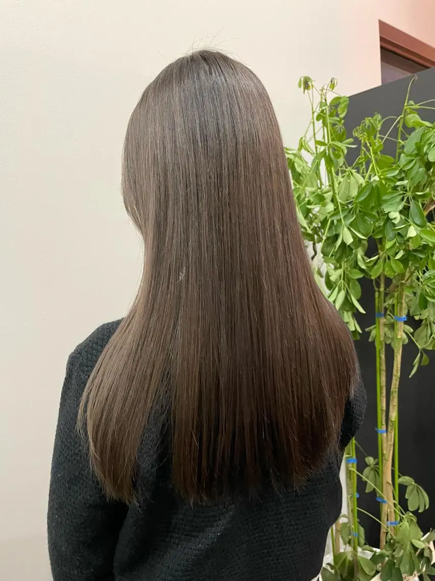 カラー グレージュ ラベンダーカラー ラベンダーグレージュ ラベンダーグレー ヘアカラー トリートメント 𓍯 Riho𓍯のヘアスタイル