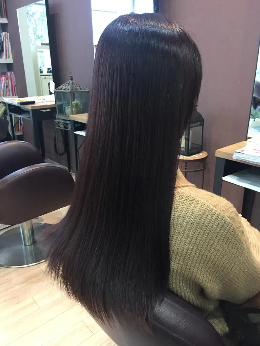 ロング カラー ラベンダーカラー 菅井 敏樹のヘアスタイル