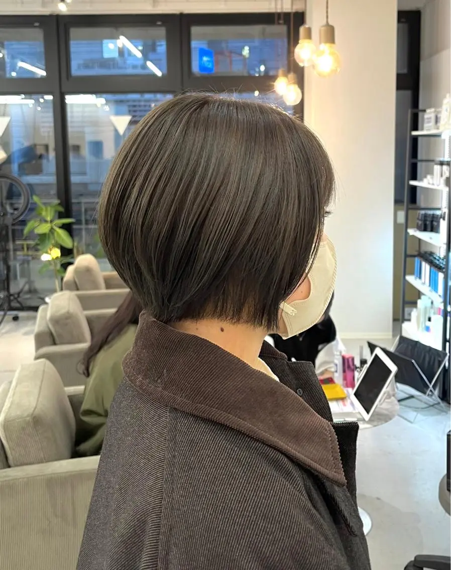 カラー ベージュカラー オリーブベージュ 神原 茉依🩰🪩のヘアスタイル