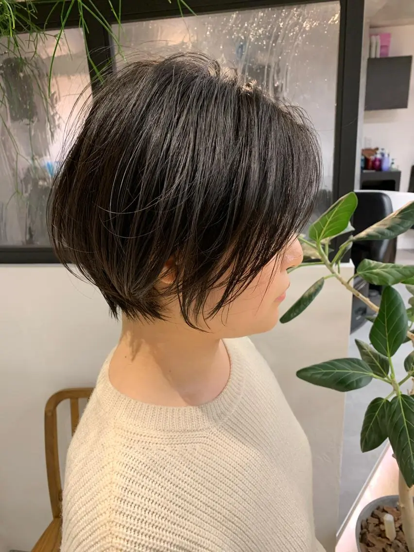 ショート ショートボブ ボブ ショートヘア SNS撮影用 髪質改善モデル募集のヘアスタイル