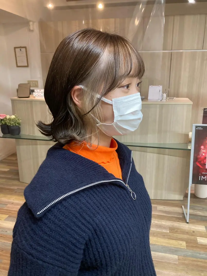 ミディアム カラー カット ヘアカラー トリートメント ✂️似合わせの魔術師 石田一樹✂️のヘアスタイル