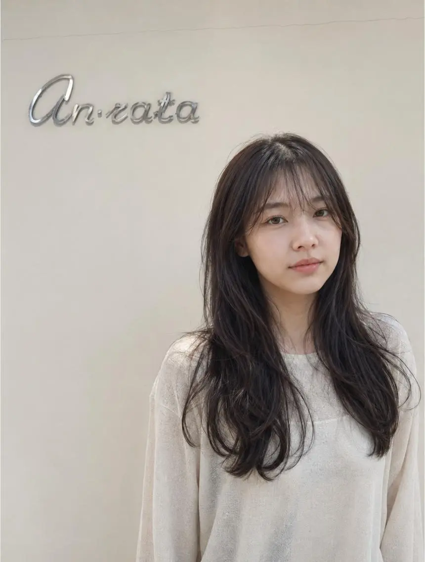 ロング カット ヘアカラー トリートメント an・rata/ プチプラ/和歌山市駅のヘアスタイル