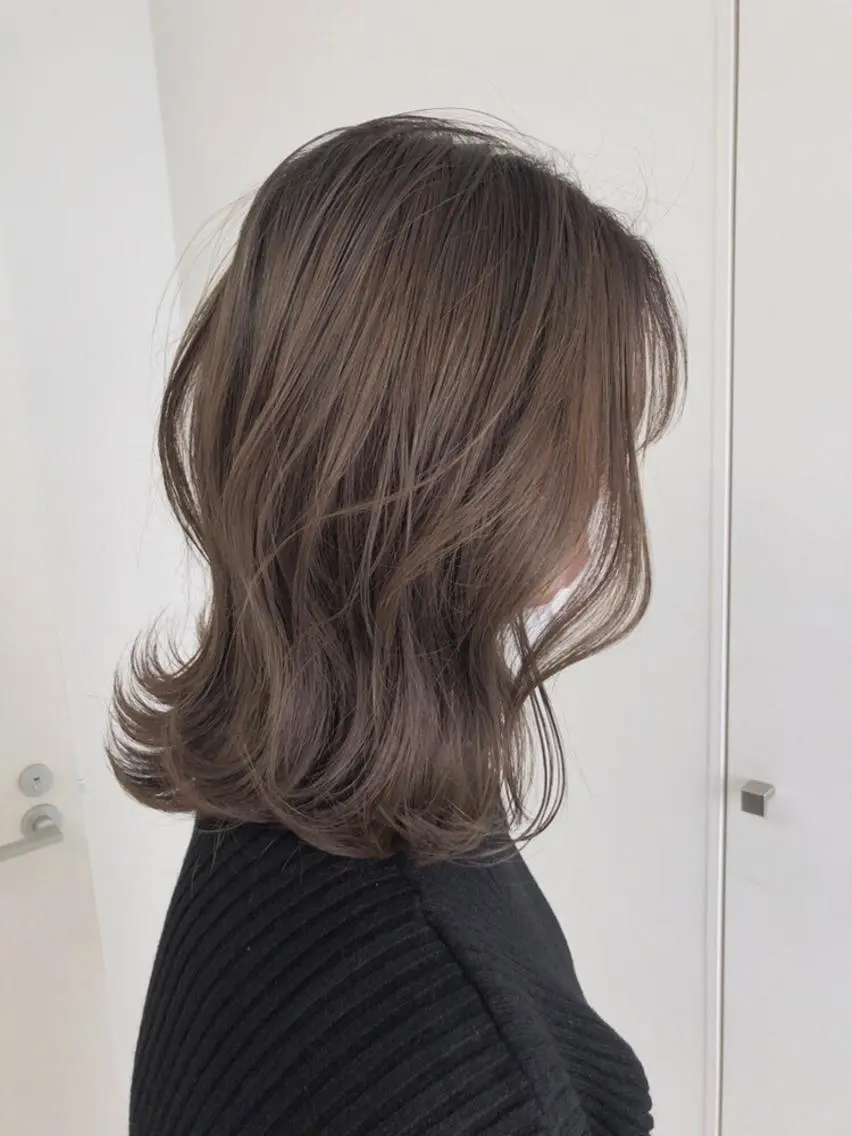 ミディアム ヘアカラー ✨透明感ケアカラー✨ 長野ゆきなのヘアスタイル