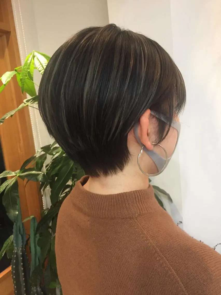 ショート カラー ハイライトカラー ハイライト ショートヘア カット ヘアカラー トリートメント 中目黒🌼 🌼ハナのヘアスタイル