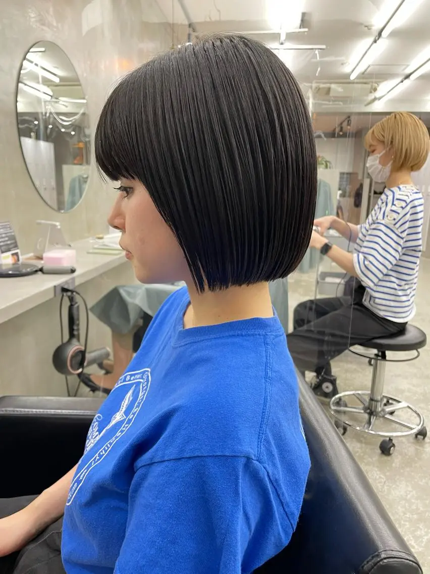 ショート カラー ボブ カット ヘアカラー トリートメント 👑ボブはお任せ ミヤノ👑のヘアスタイル