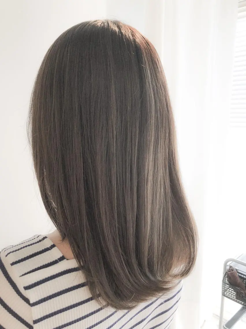 セミロング カラー ヘアアレンジ カット ヘアカラー トリートメント ヘッドスパ レイヤー×ヘッドスパ *保田遥*のヘアスタイル