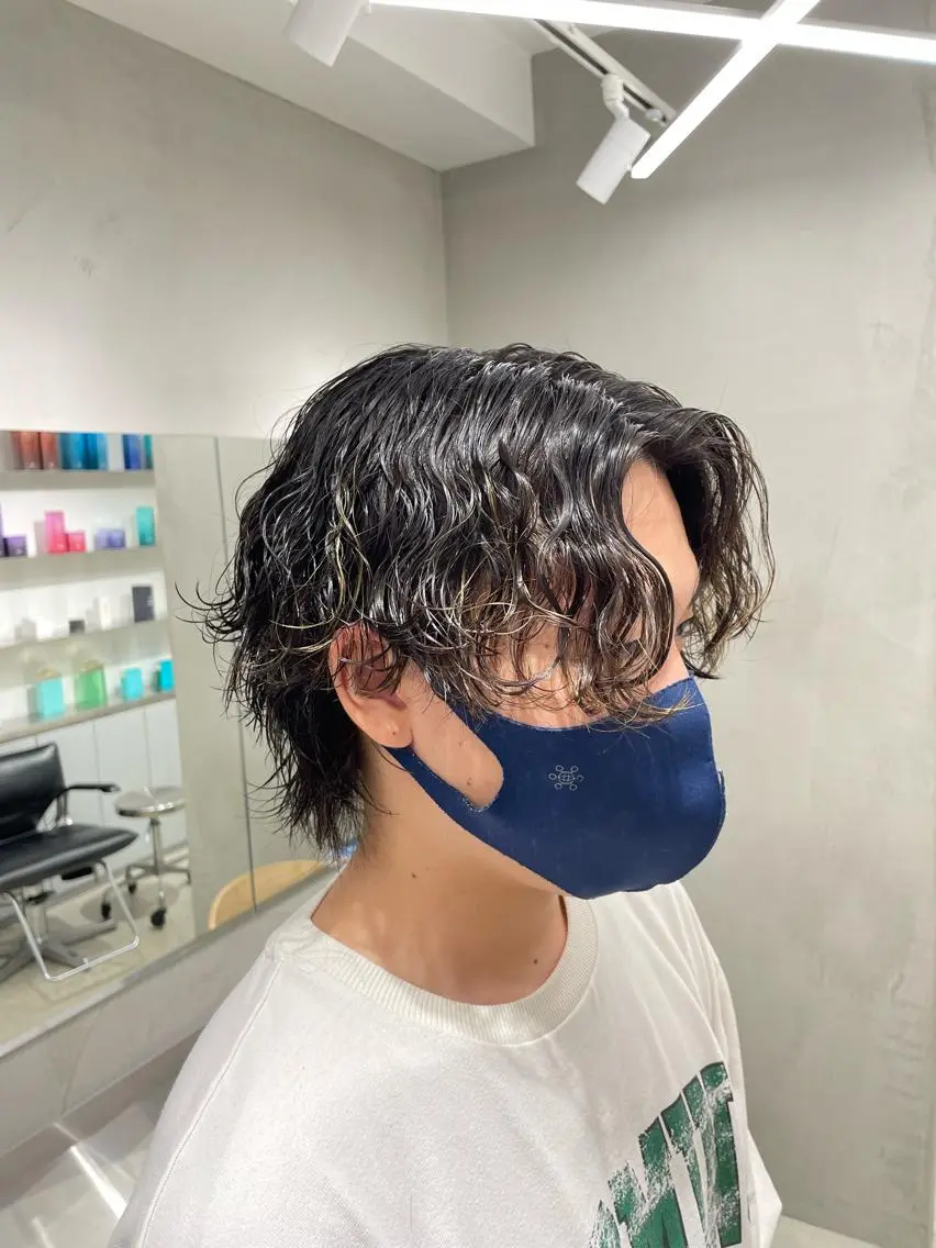 ショート パーマ メンズ メンズパーマ 波巻きパーマ SENTA✨メンズ パーマ✨fifth栄のヘアスタイル