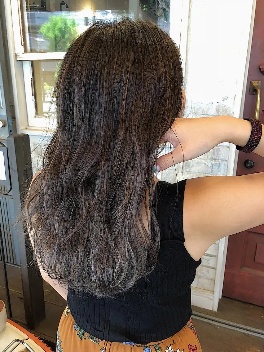 セミロング カラー グレージュ トリートメント hair salon Zöld.のヘアスタイル
