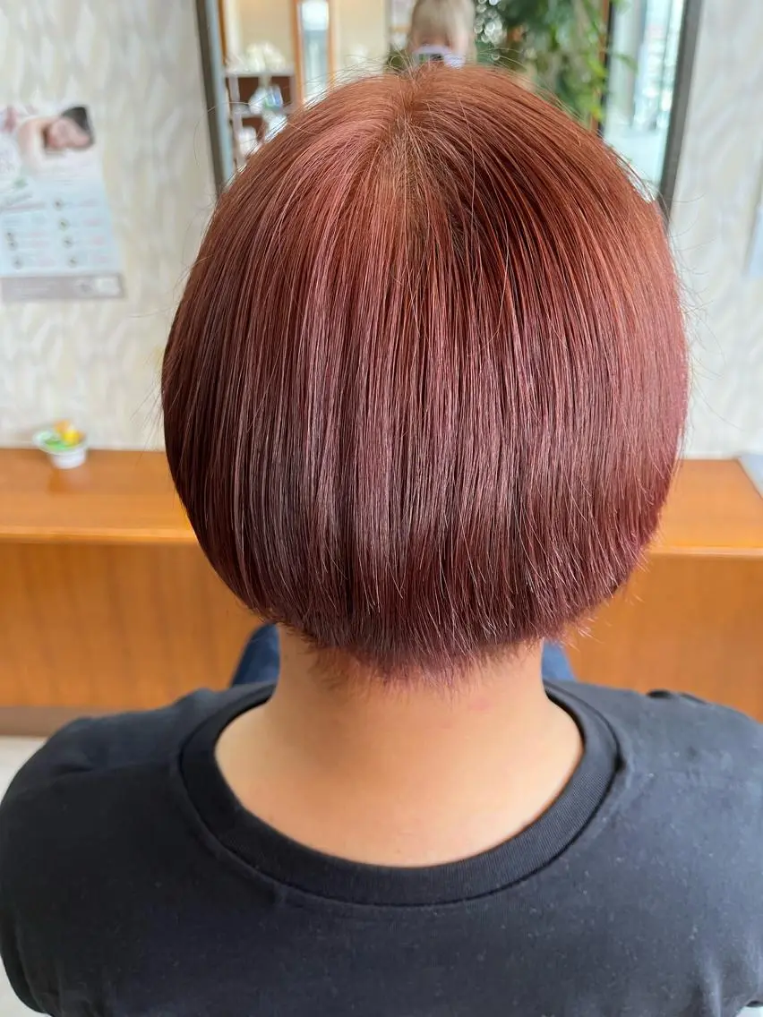 ショート カラー ピンクカラー 髪質改善/ストレート /艶髪/熊谷はつなのヘアスタイル