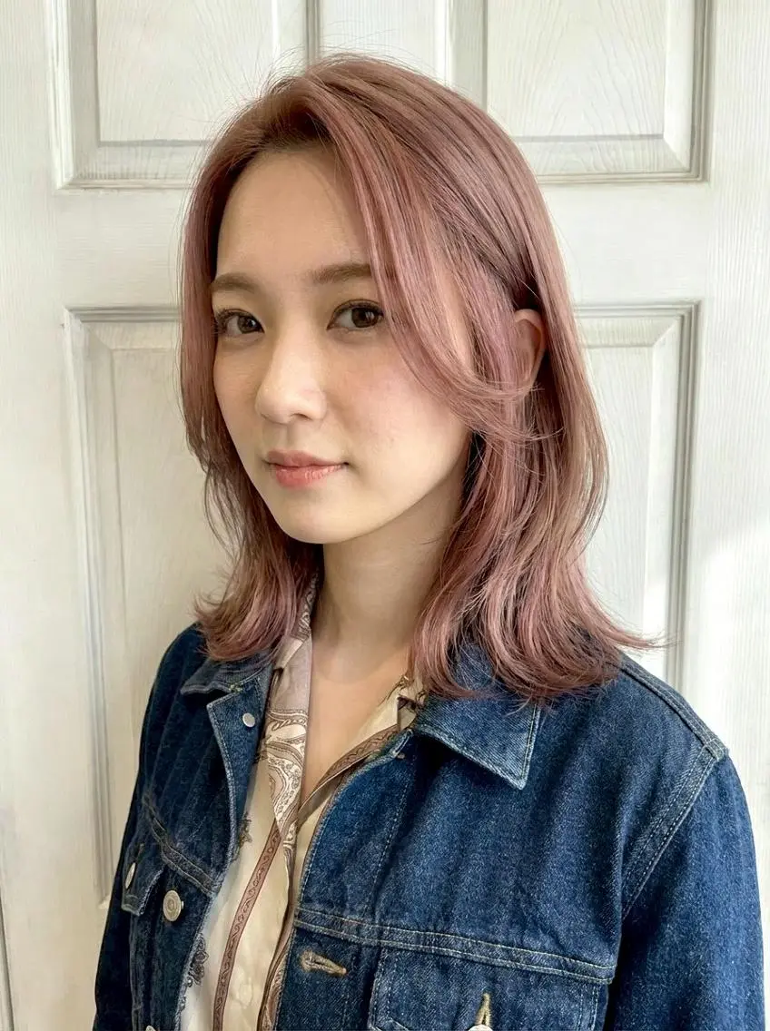 ミディアム ボブ くびれヘア 顔周りカット 髪質改善 韓国風ヘア Aroma hair 🌙tanakaのヘアスタイル