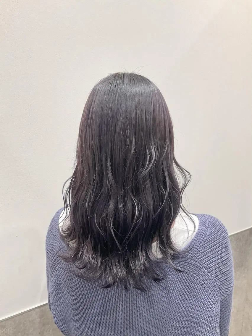セミロング カラー ラベンダーカラー ヘアカラー トリートメント ヘアセット yoshi ☆のヘアスタイル