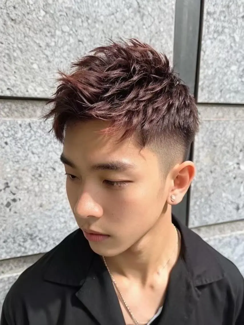 カラー メンズ メンズブリーチ センターパート メンズ韓国風 韓国マッシュ マッシュ メンズパーマ✨ 助川龍哉のヘアスタイル