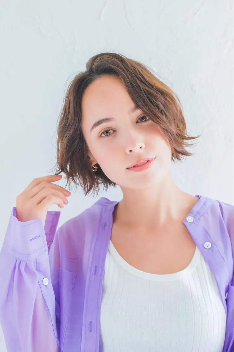 ミディアム カラー パーマ カット ヘアカラー トリートメント ヘッドスパ "オトナ髪”/ LAKA TOCCAのヘアスタイル