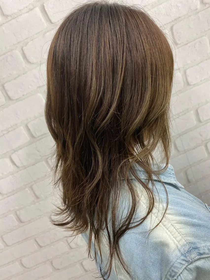 ミディアム カラー ブリーチカラー🫧 森　凪沙のヘアスタイル