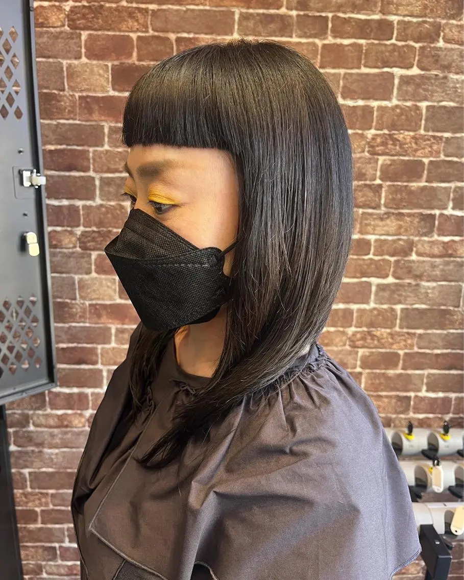 ミディアム カラー パーマ ヘアアレンジ メンズ キッズ ネイル マツエク・マツパ アイブロウ 久木原 ゆりのヘアスタイル