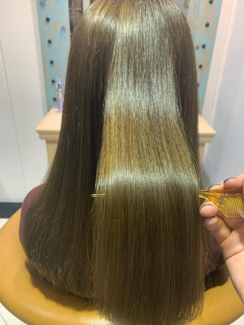 ロング カラー パーマ ヘアアレンジ 髪質改善 トリートメント トリートメント 髪質改善 の達人/杉原碧仁のヘアスタイル