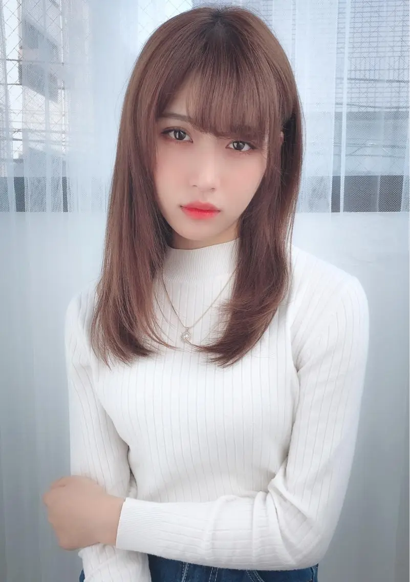 ミディアム カラー パーマ ヘアアレンジ 美髪矯正 Rioのヘアスタイル