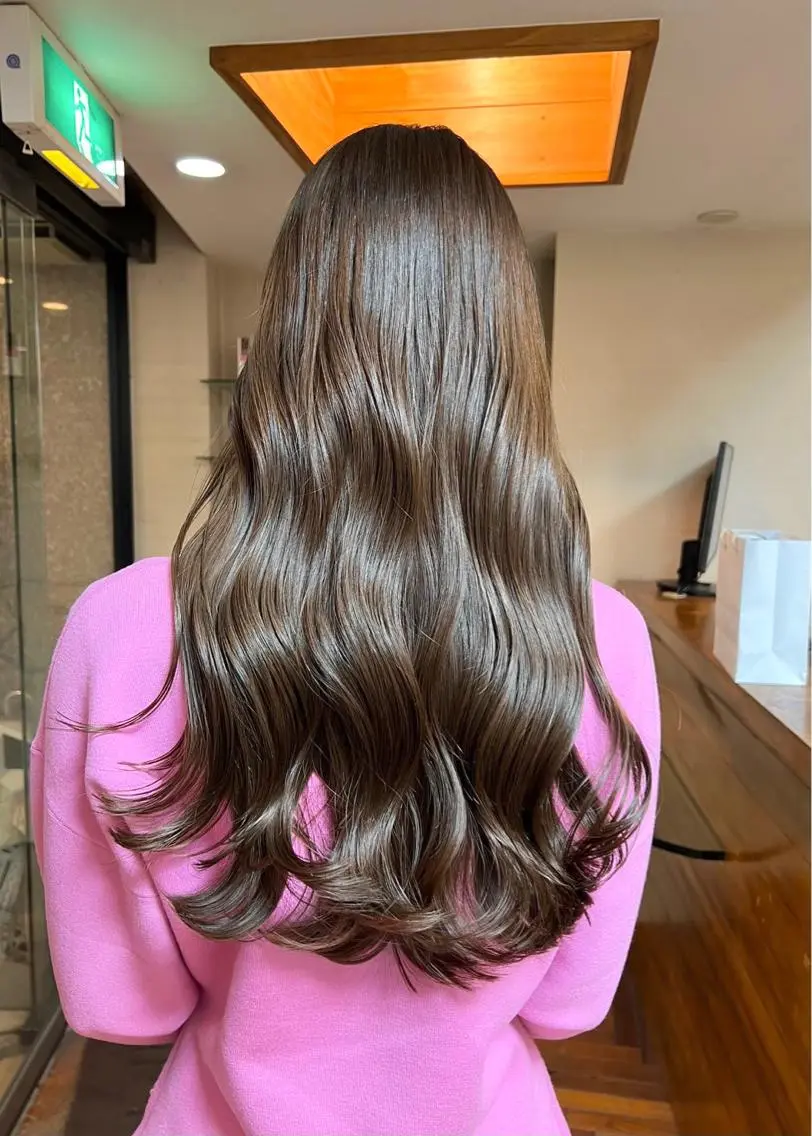 ロング カラー ベージュカラー ブリーチ ブリーチなしカラー 矢野 晃平のヘアスタイル