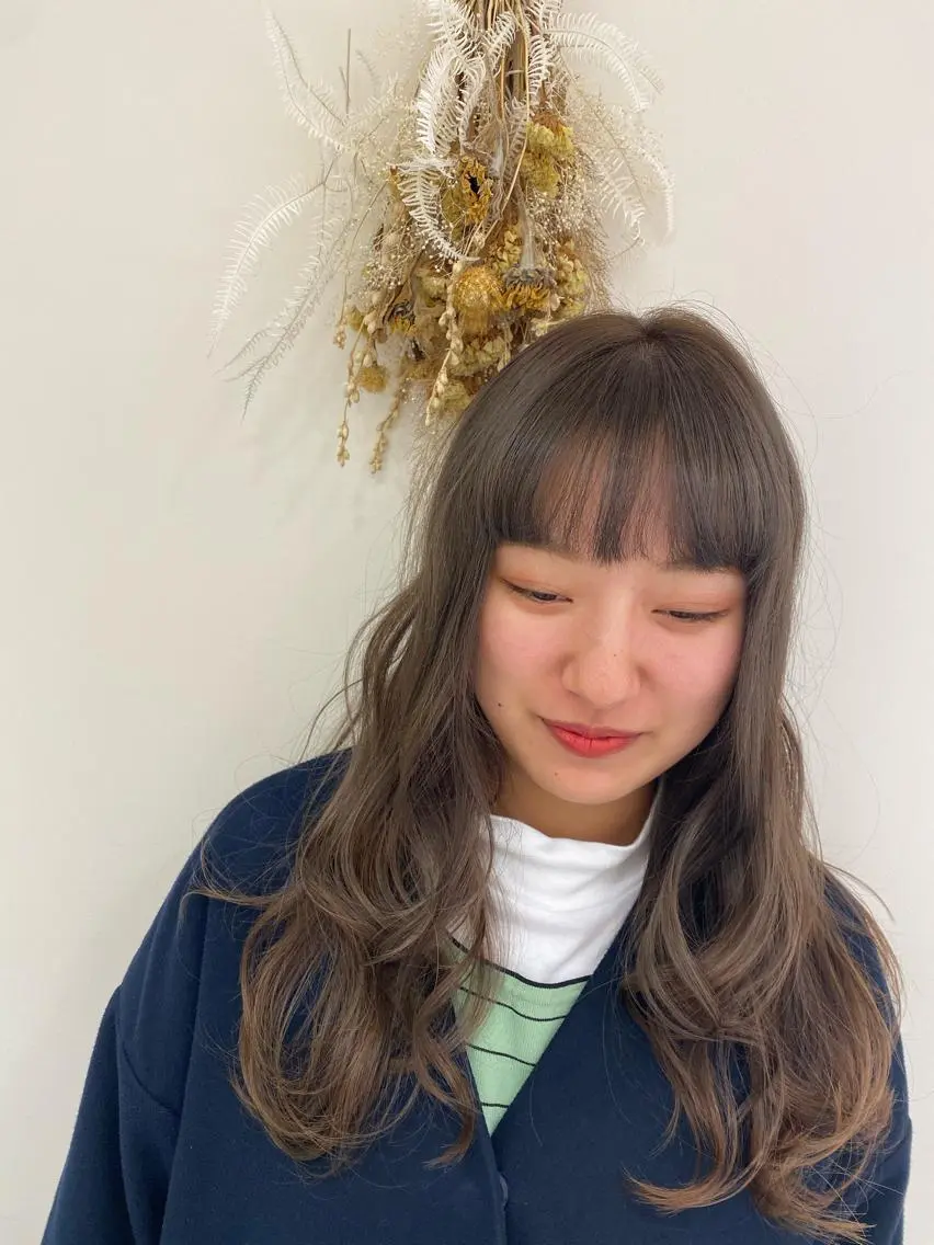 ロング カラー 銀座メンズ専門🖤 叶奈々のヘアスタイル