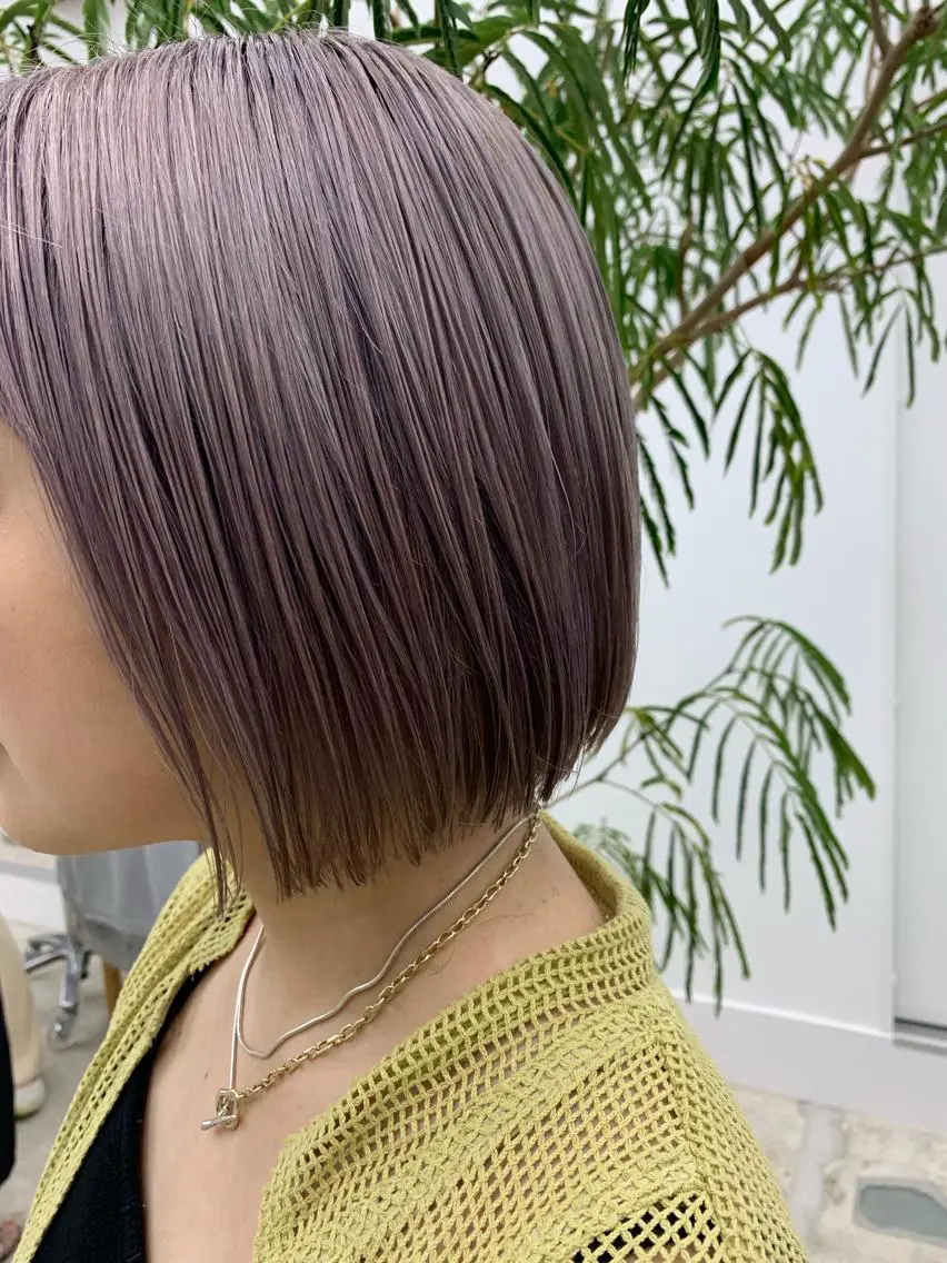 ショート カラー ラベンダーカラー メンズカットパーマ/ ブリーチ高柳将太のヘアスタイル