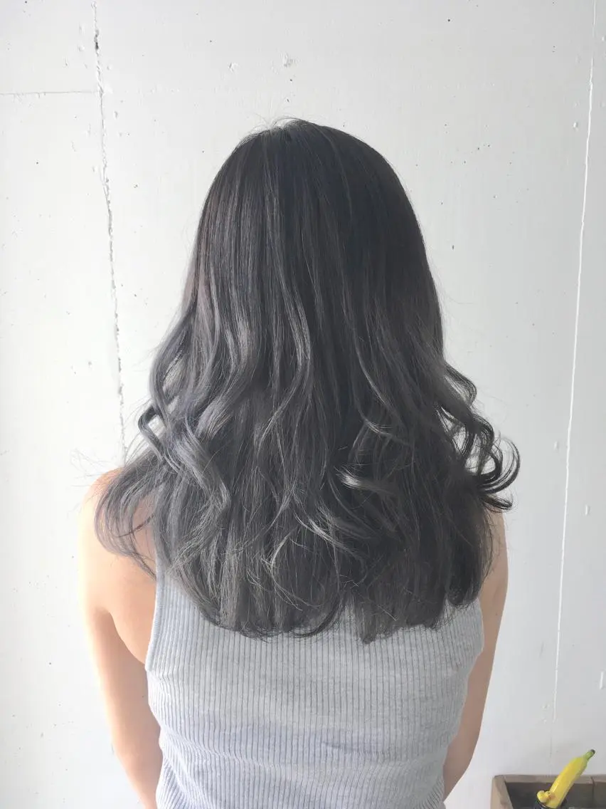 ロング カラー パーマ グレージュ カット ヘアカラー トリートメント ヘアセット yoshi ☆のヘアスタイル