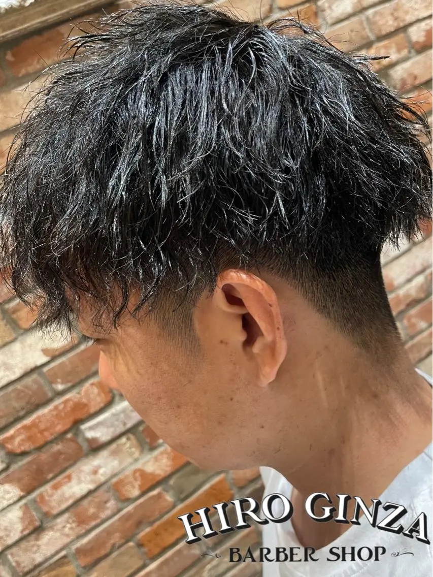 ミディアム ミディアムパーマ ヒロ銀座 石川 昂のヘアスタイル
