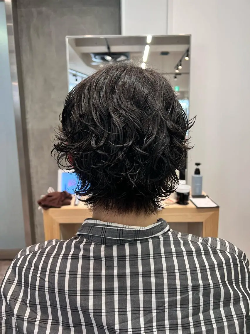 ショート パーマ メンズ 🌞レイヤー×カラー 前川那津美🌞のヘアスタイル