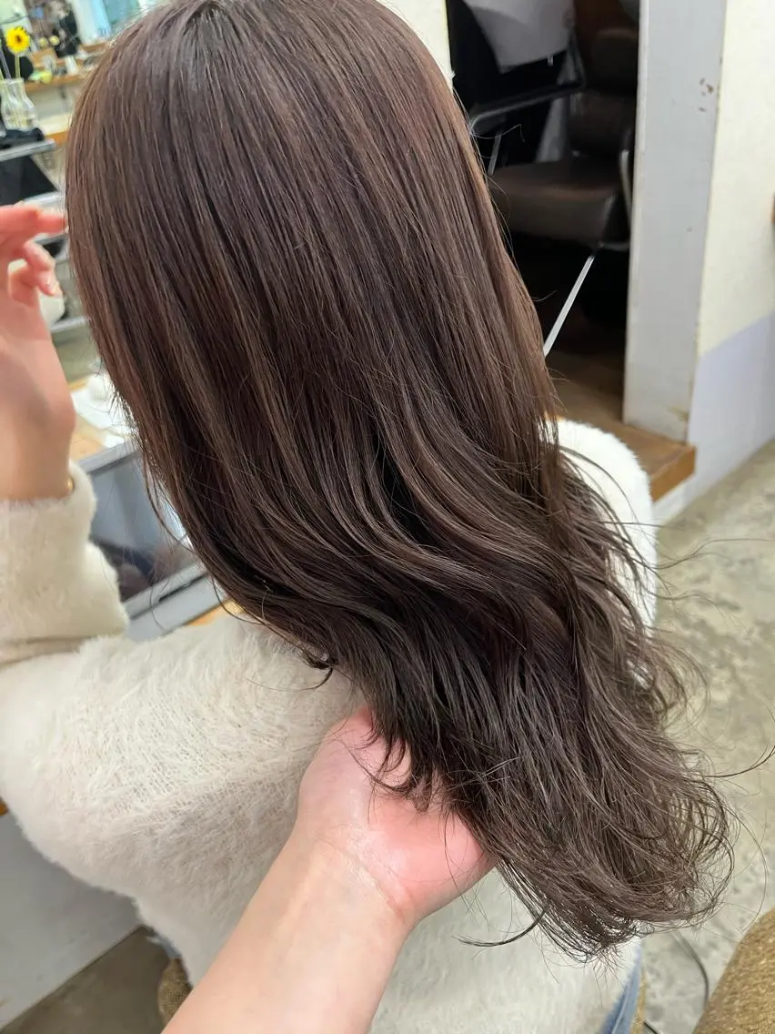 セミロング カラー i sのヘアスタイル