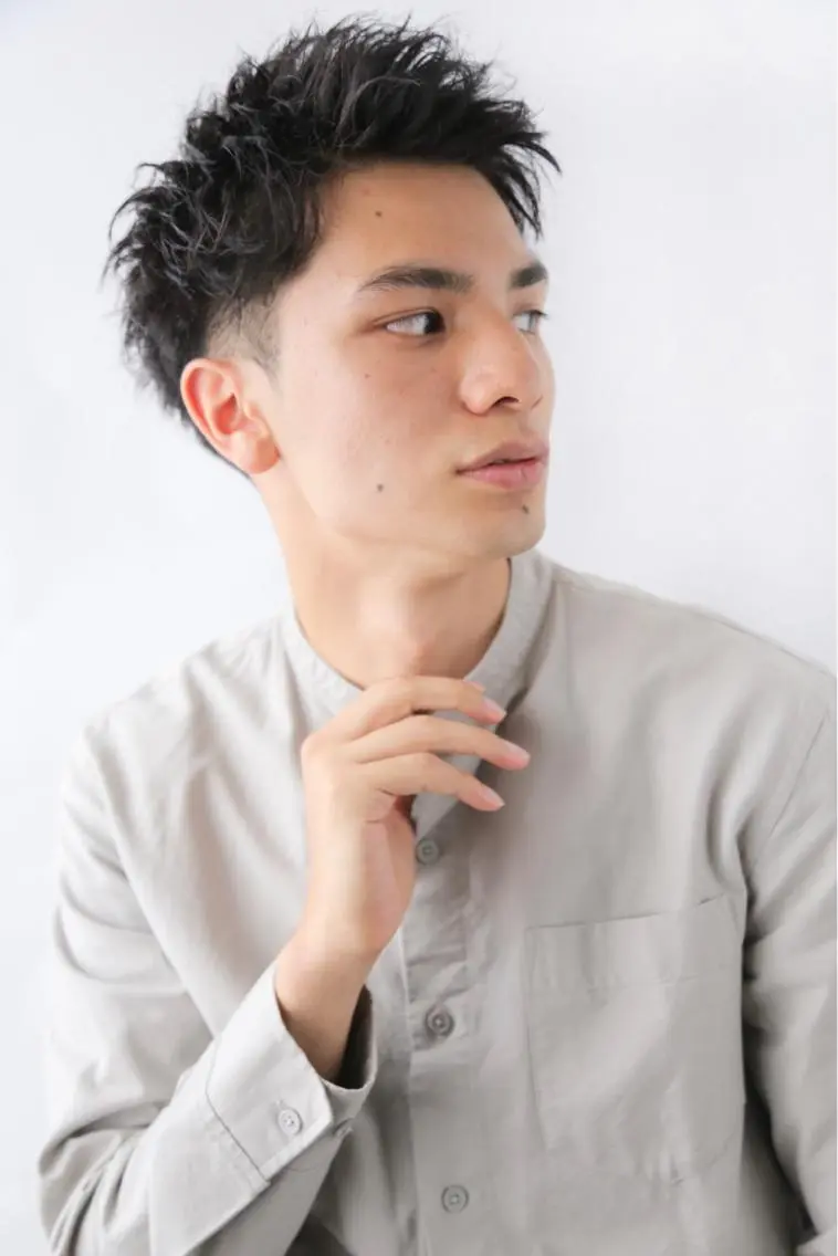 メンズ ツーブロック ✨ブリーチなし透明感 池袋 水野のヘアスタイル