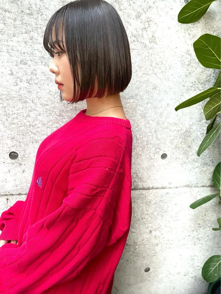 ショート ボブ ハイライト メンズ特化美容師 ハスイルイのヘアスタイル