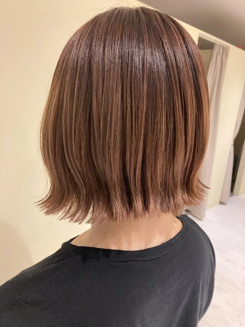 ショート ボブ 外ハネヘア 野村 ゆいのヘアスタイル