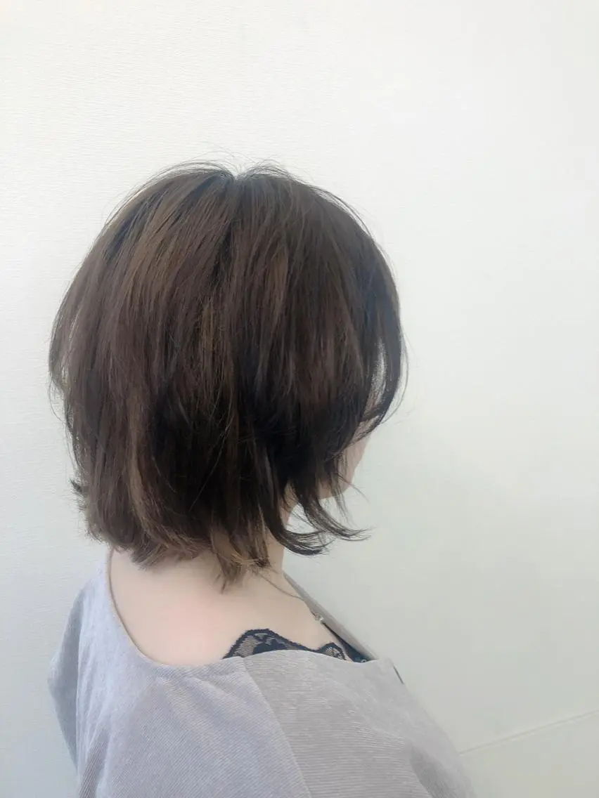 ショート ボブ 伸ばしかけ ウルフカット カット IN∞hair/ インヘアー/下伊福店のヘアスタイル