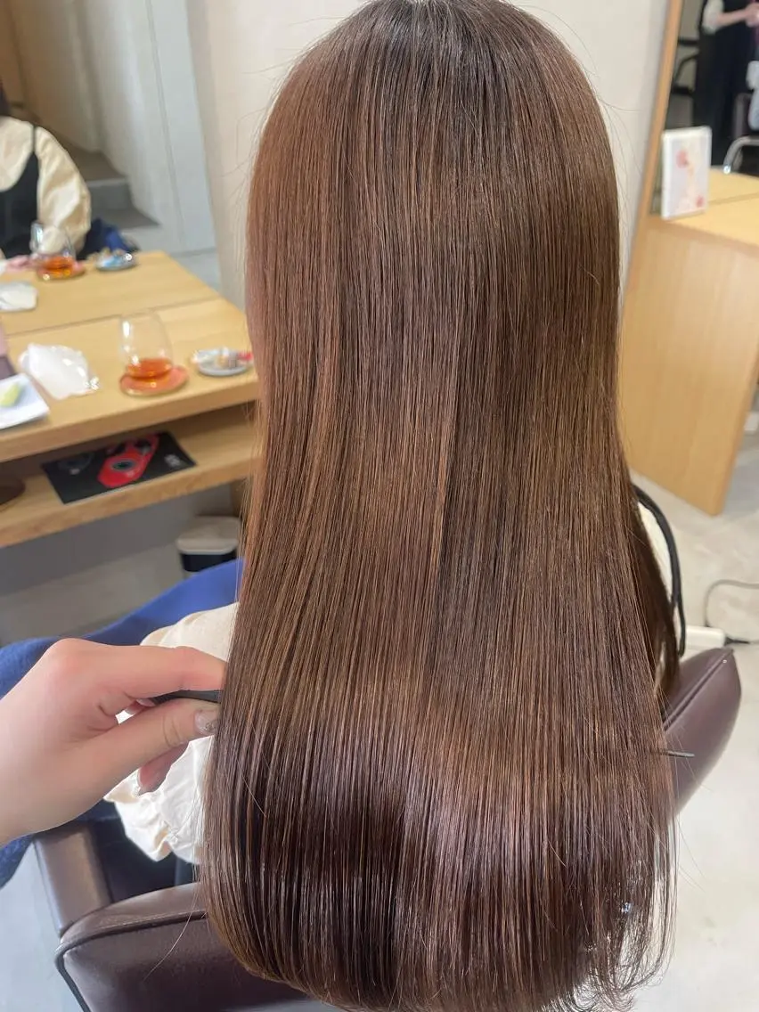 ロング 酸性ストレート ARCHE 心斎橋 常塚のヘアスタイル
