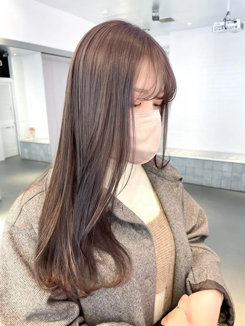 ロング カラー ヘアアレンジ メンズ キッズ ネイル マツエク・マツパ アイブロウ ベージュカラー ミルクティーベージュ ヘアカラー トリートメント ボブ×柔らかいカラー 🌷misaki𓍼のヘアスタイル