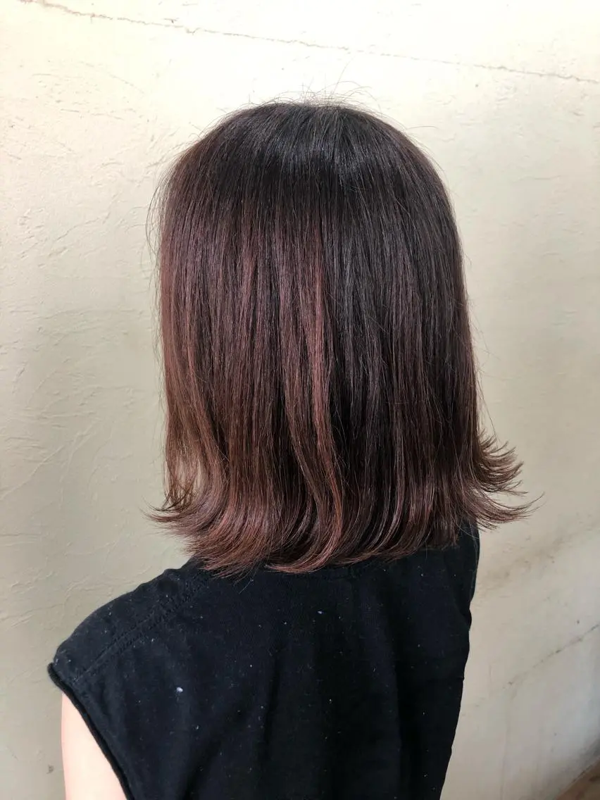 ミディアム カラー カット ヘアカラー トリートメント ENIF ヤマグチアツコのヘアスタイル