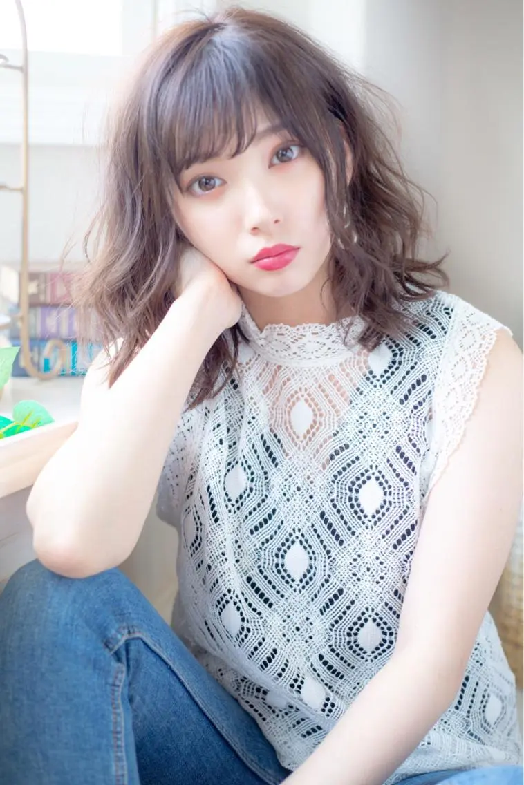 ミディアム カット ヘアカラー トリートメント 代表山口ひな 髪質改善のプロのヘアスタイル