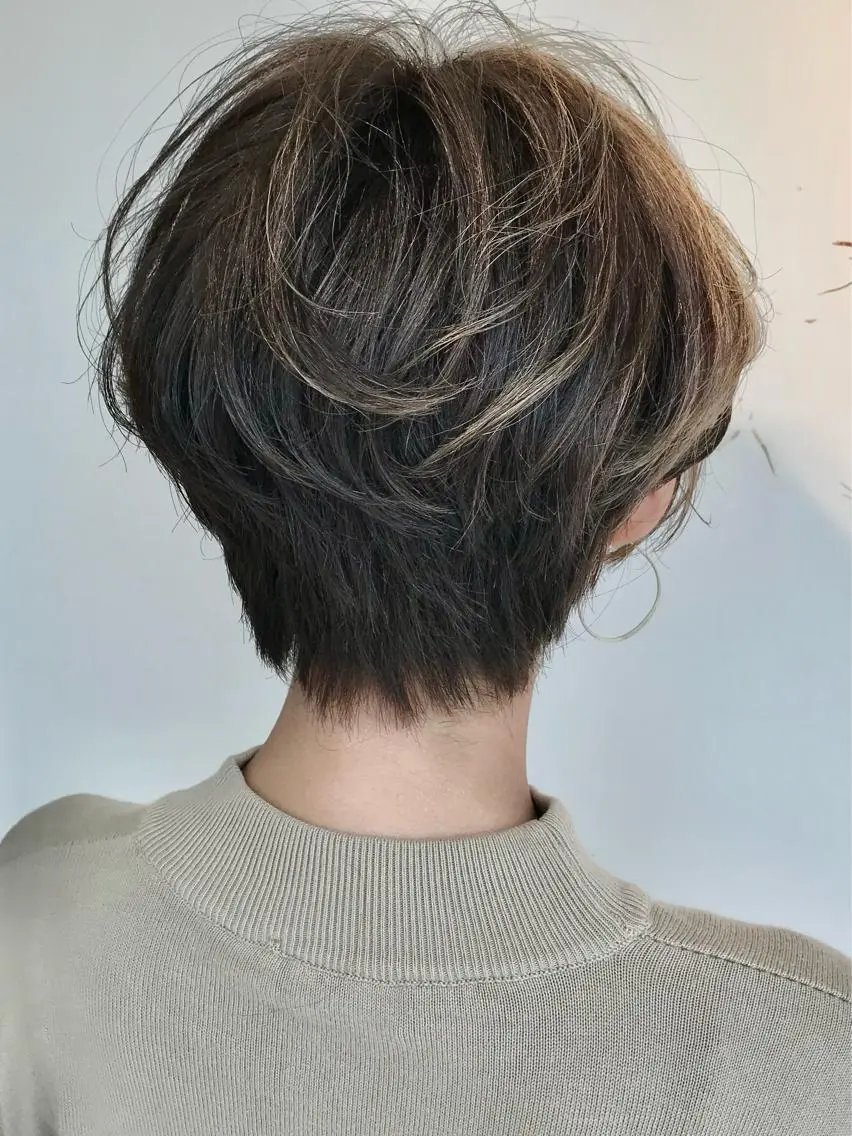 ショート カラー カット 岡崎勇人/レイヤー/ 韓国/ケラチンTRのヘアスタイル
