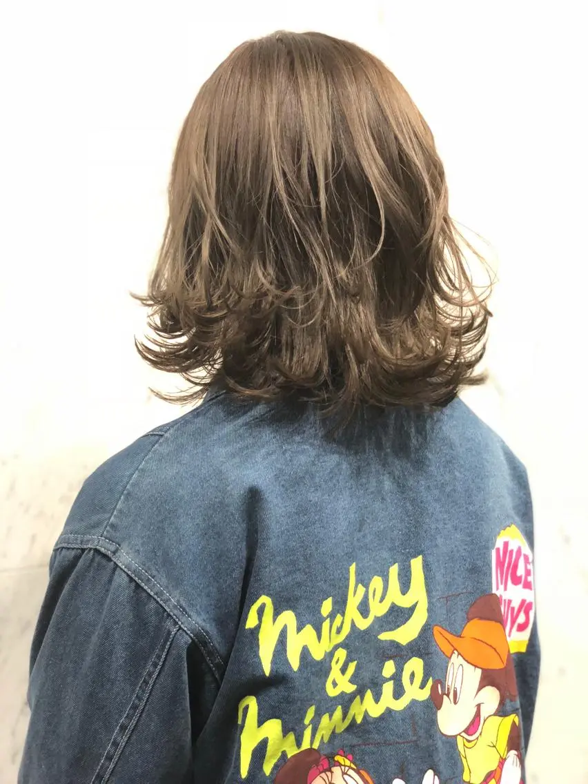 ミディアム カラー ベージュカラー 透明感カラー ✨髪質改善ストレート ×ミニボブ✨萩原 翼のヘアスタイル