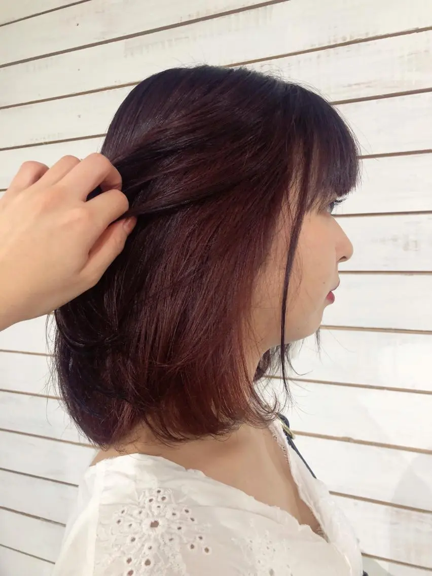 ショート カラー インナーカラー レッドカラー ヘアカラー 🦋美髪/エクステ 🦋アベイクミのヘアスタイル