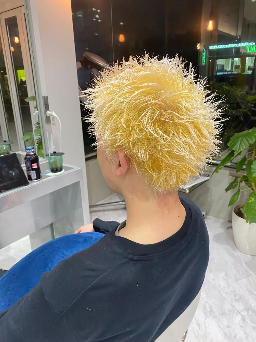 ショート カラー ブリーチ ショートヘア Riganuts王子 Hayato✂︎のヘアスタイル