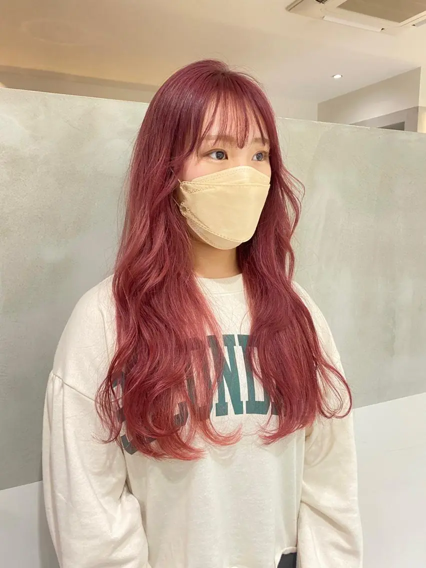 ロング ヘアカラー トリートメント ヘアセット 🎀韓国レイヤー 🇰🇷mireiのヘアスタイル