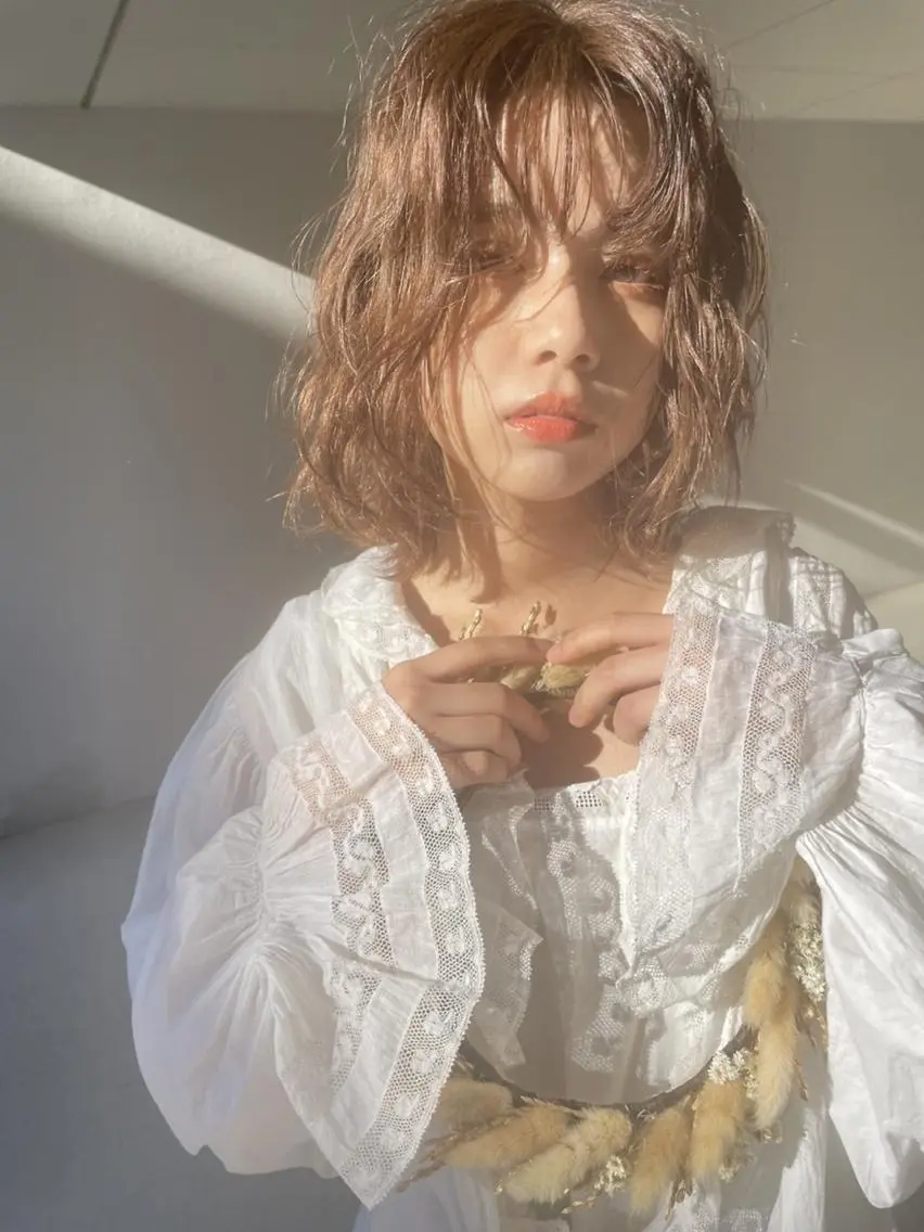 ミディアム カラー ショートカット 💙hiyoriのヘアスタイル