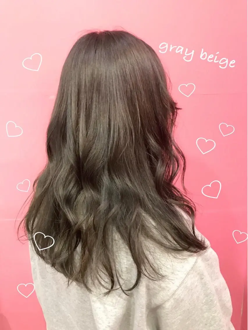 セミロング カラー グレージュ LiNA🌿藤原 茉莉花のマツエク・マツパデザイン