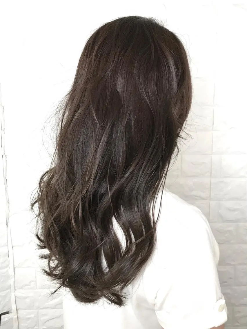 ロング カラー アッシュ 透明感カラー イルミナカラー 髪質改善縮毛矯正 美容師✂️山崎竜二のヘアスタイル