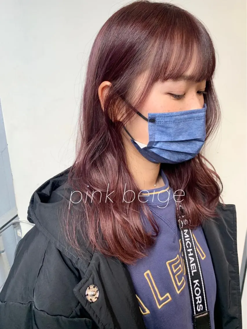 セミロング カラー ベージュカラー ブリーチ 透明感カラー ブリーチなしカラー ピンクカラー レイヤーカット/艶髪 ✨💭KIRARIのヘアスタイル