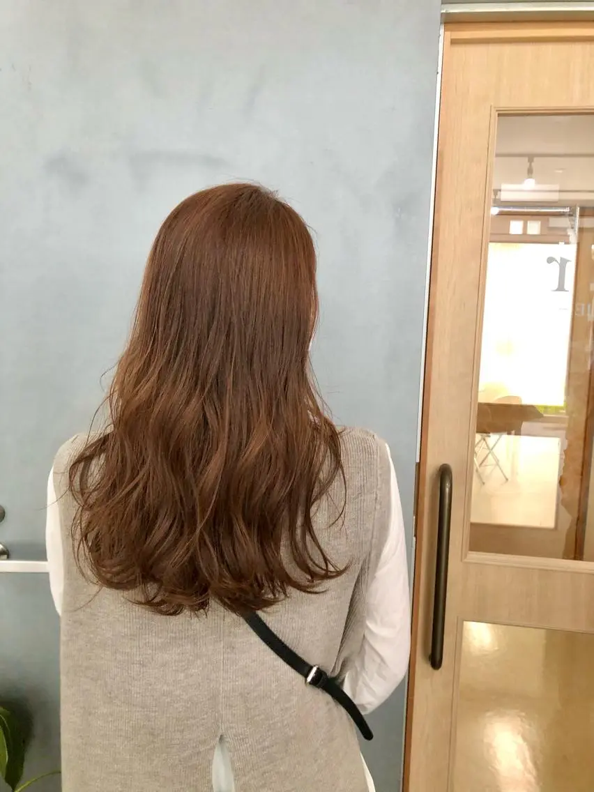 ロング カラー ヘアアレンジ ネイル マツエク・マツパ アディクシーカラー バレイヤージュ ミストバング ベージュカラー ブリーチ エビスザキレン/メン ズ/心斎橋🌳のヘアスタイル